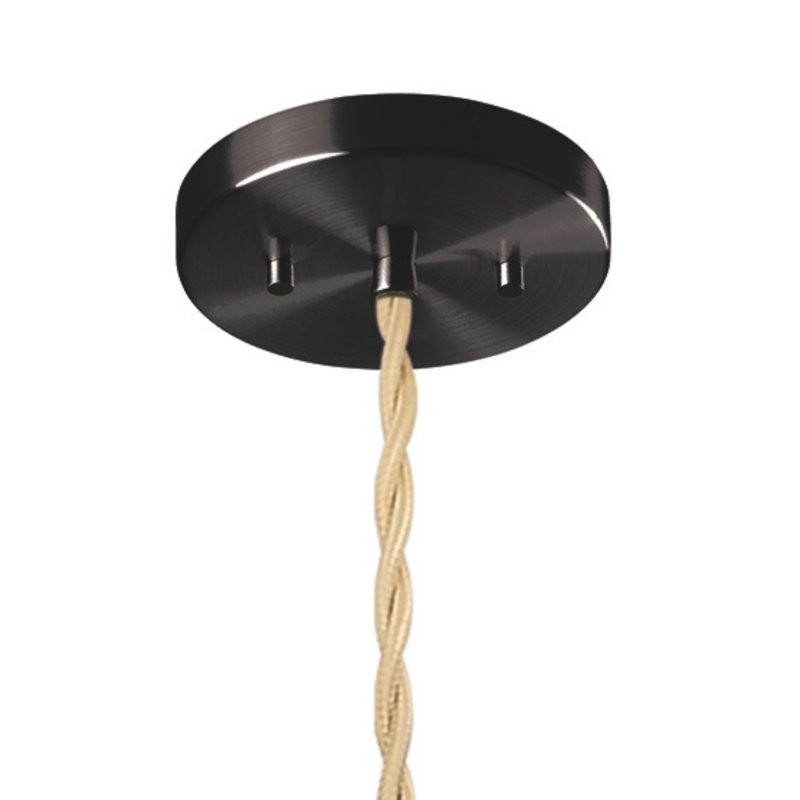 Aschwin 1-Light Integrated LED Single Pendant, 7.75" H x 10" W x 10" D, Celadon Green Crackle, Matte Black