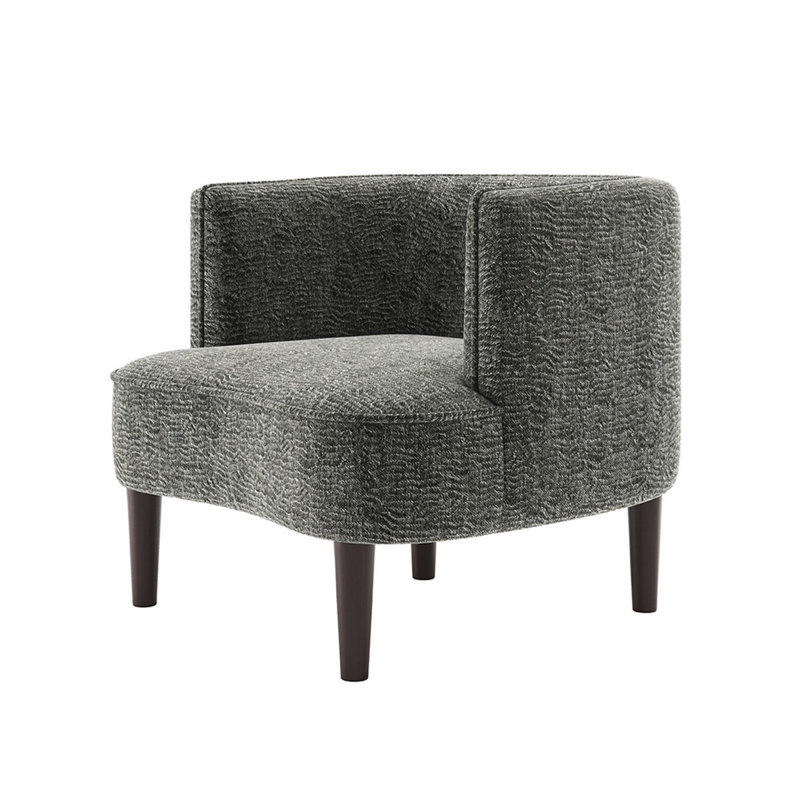 Raudez Upholstered Barrel Chair, Landry Ash