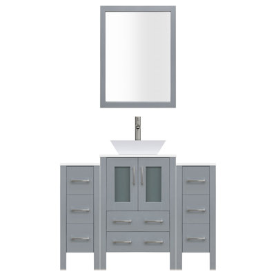 60'' Single Bathroom Vanity with Stone Top