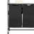 2 Tiers Laundry Sorter, Tall Laundry Hamper with Metal Frame and Wooden Tabletop, 2 Section Rolling Basket Organizer Storage with Ladder Shelves and 600D Oxford Cloth Bags for Dirty Clothes