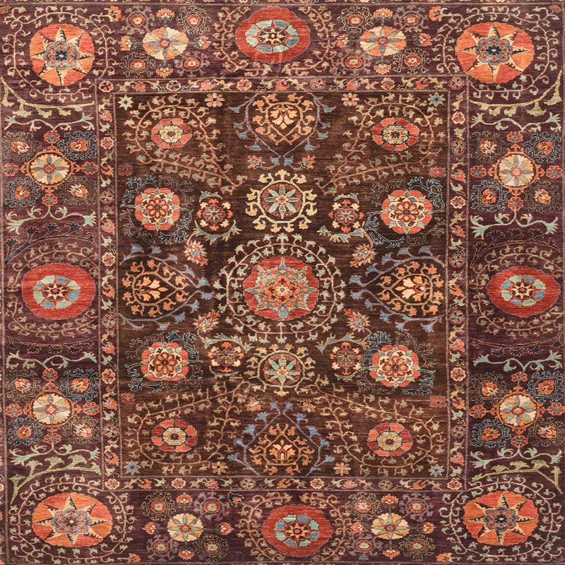 Tapis abstrait 4066, Carré 4 pi