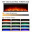 Foyer électrique panoramique 40 po blanc avec manteau de cheminée, foyer extra large, flamme 9 couleurs, mode flamme seulement, 1500 W-154788069-145160966