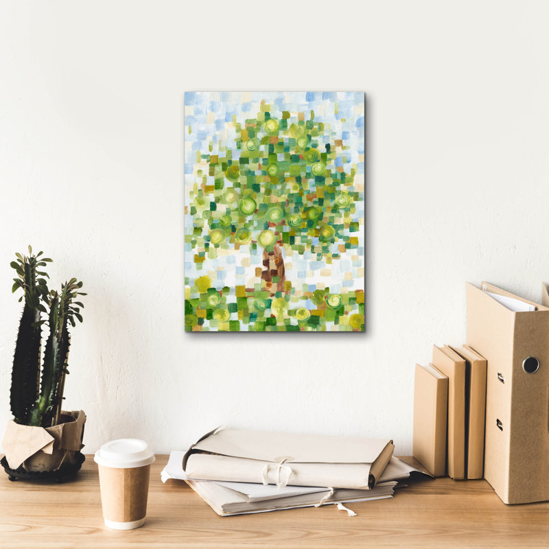 «Quilted Tree 2» par Ethan Harper, art mural sur toile, H 16 po x l 12 po
