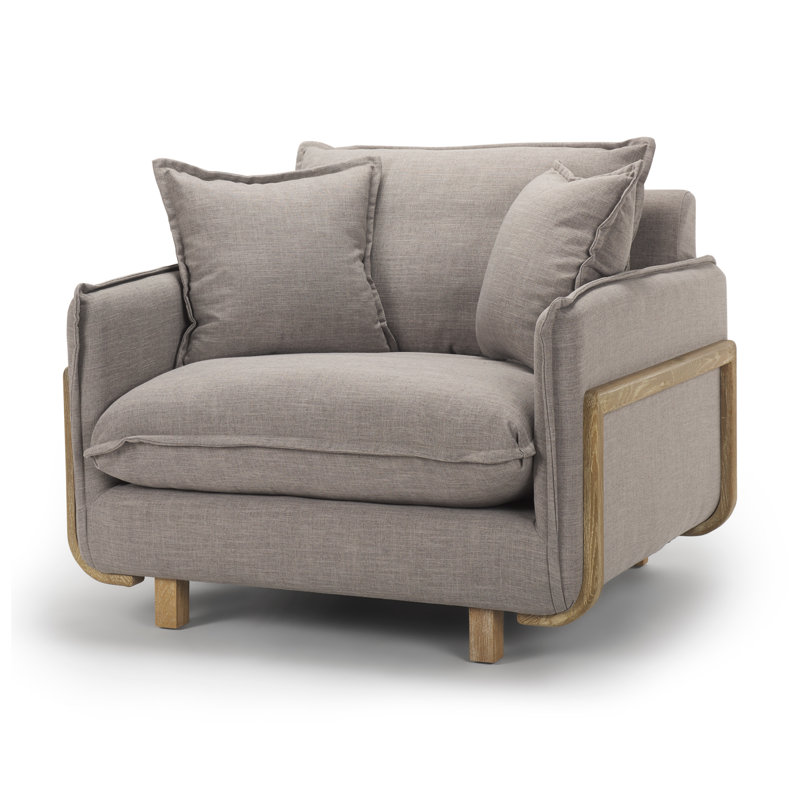 Lanece Upholstered Club Chair, Flint Gray