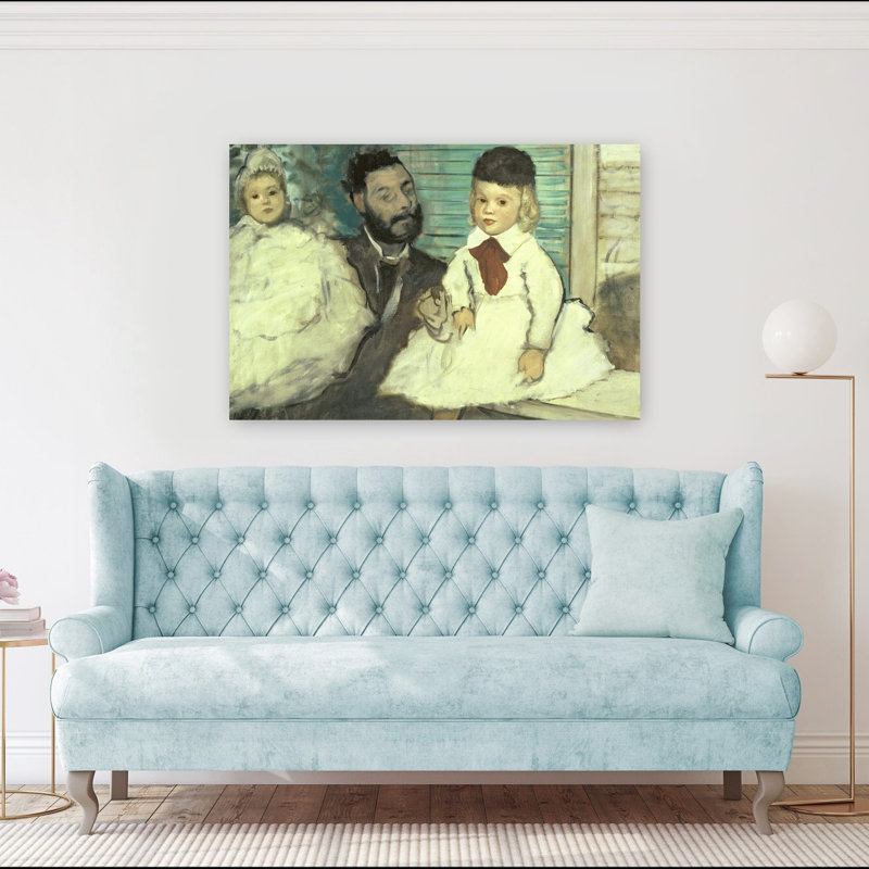Le comte Peak et ses fils - Portrait impressionniste contemporain abstrait - Impression d'art mural, H 40 po x l 60 po