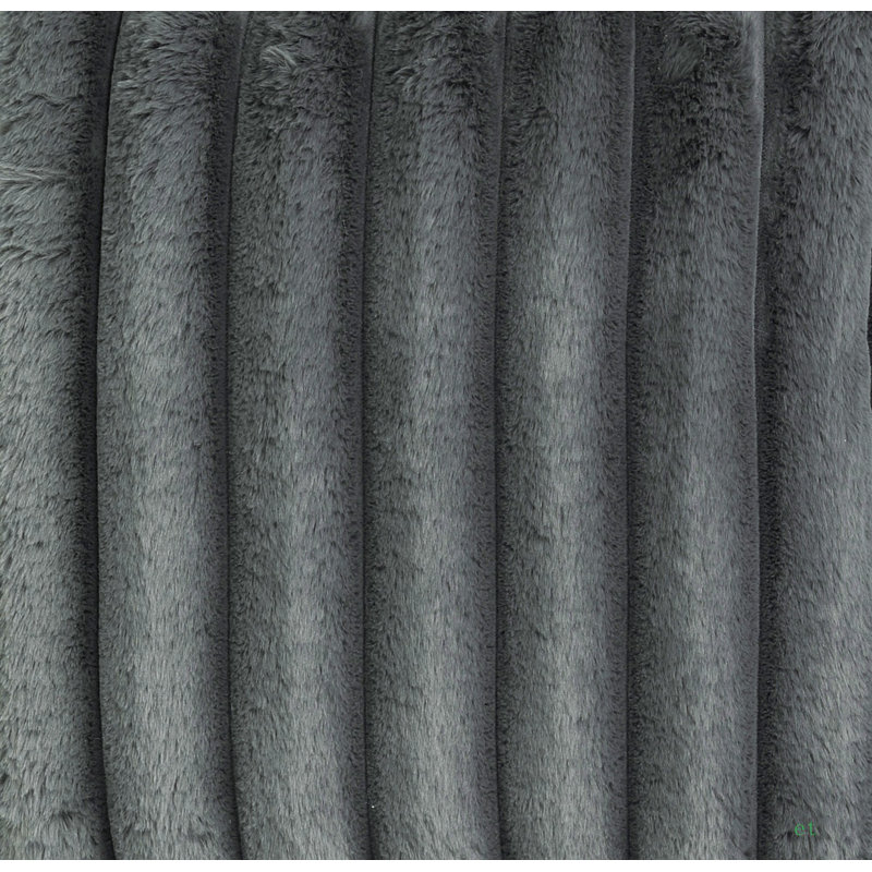 Méridienne 40 pouces en mousse viscoélastique Minky, Polyester gris