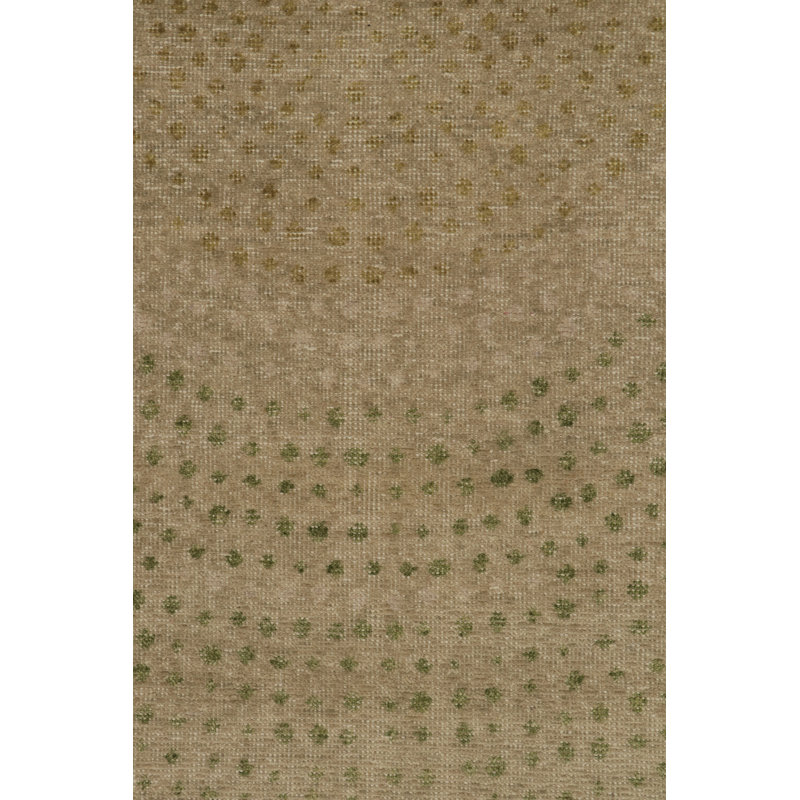 Distressed Homage Hand Knotted Wool Abstract Area Rug, Runner 3' x 12'