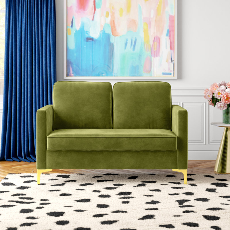 Causeuse Adalynn, Velours de mousse