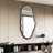 31.9’’ W Irregular Faux Diamonds Modern Black Wall Mirror