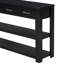 Élégante console d'entrée avec 4 tiroirs et 2 tablettes, design minimaliste rétro pour un rangement et une décoration améliorés-129072870