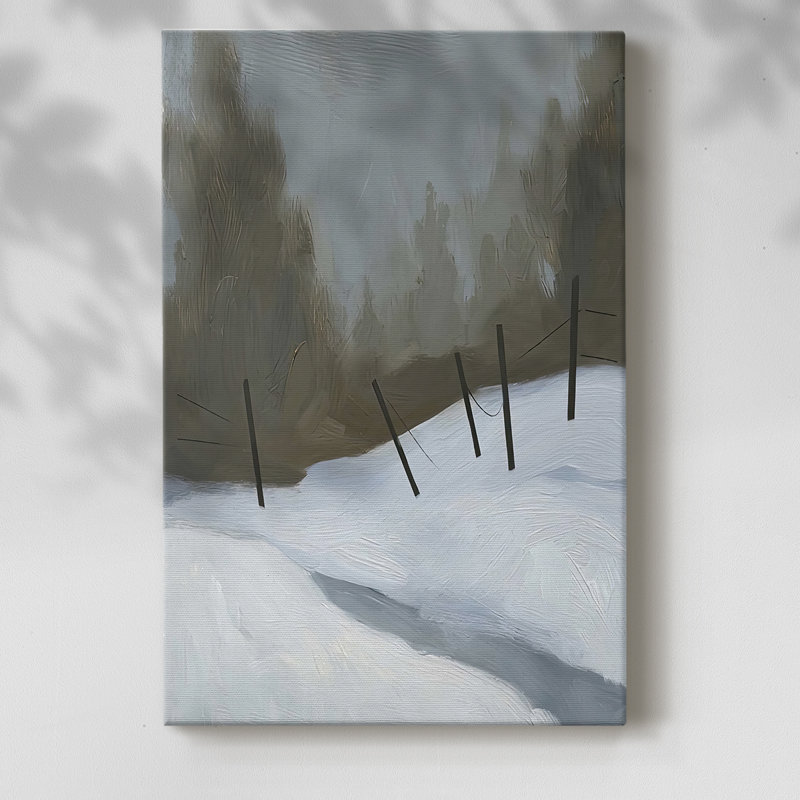 Neige profonde II - Cavas enveloppés de galerie, H 27 po x l 18 po