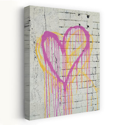 Drippy Graffiti Hearts, art urbain contemporain abstrait