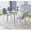 Highhouse Glass Top Metal Base Dining Table