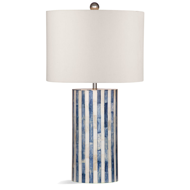 Lampe de table Patterson, Bleu / blanc