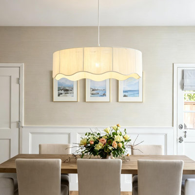 Hassler 1 - Light Wave Cotton Kitchen Island Pendant Light