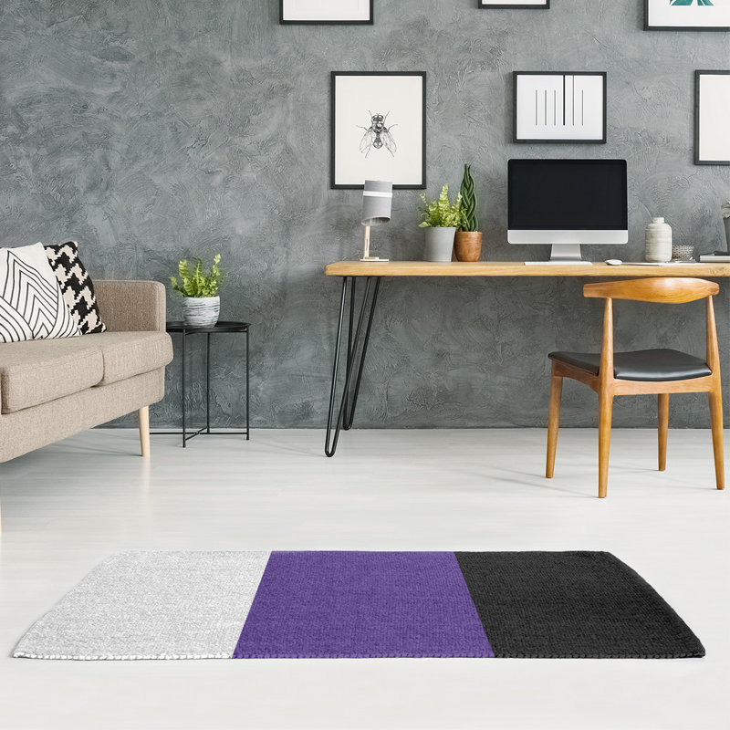 Tapis mauve/noir, Rectangle 5 pi x 7 pi