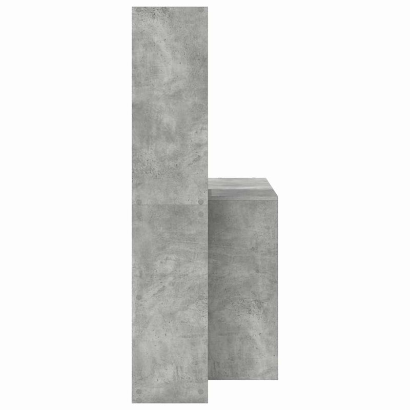 Desk 138.5 X 55 X 143 Cm Engineered Wood, Concrete Grey
