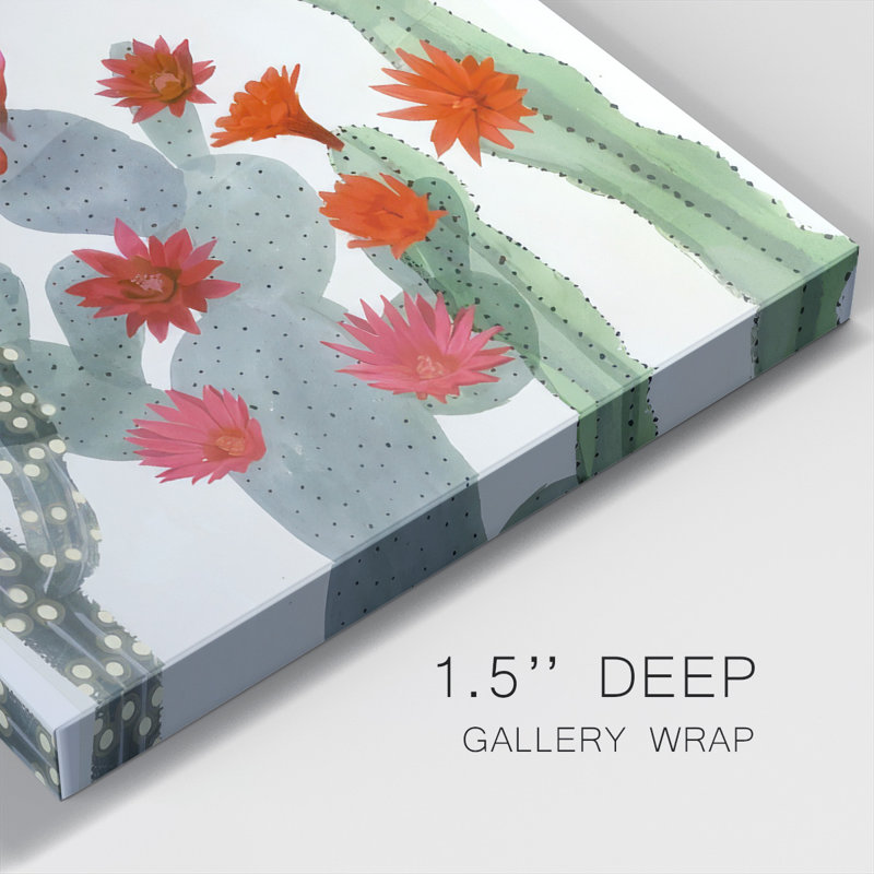 Cactus de Noël du désert II, H 27 po x l 18 po x P 1,5 po