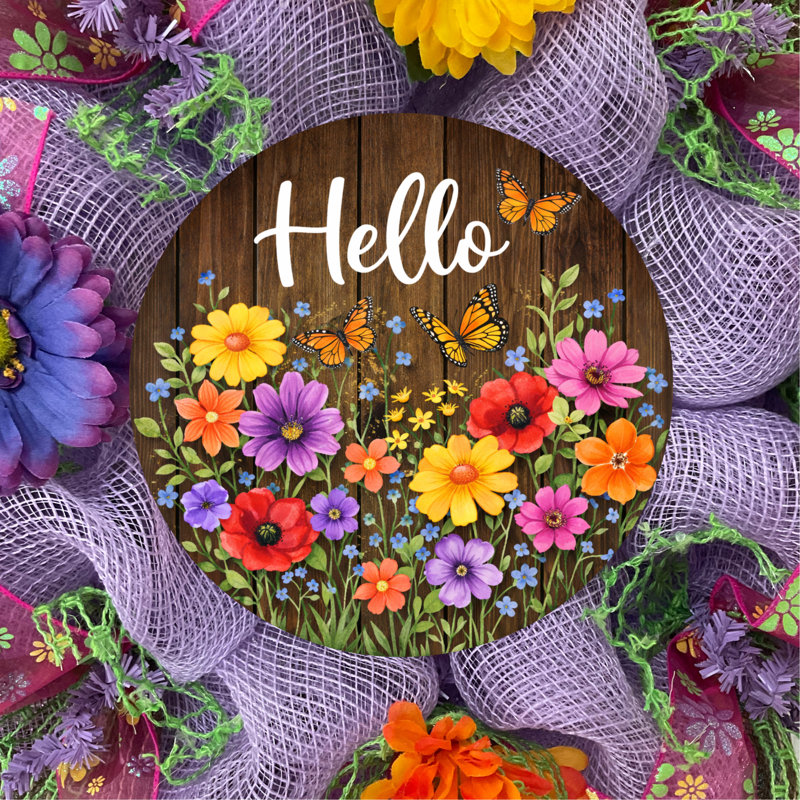 Spring Wreath Hello Floral