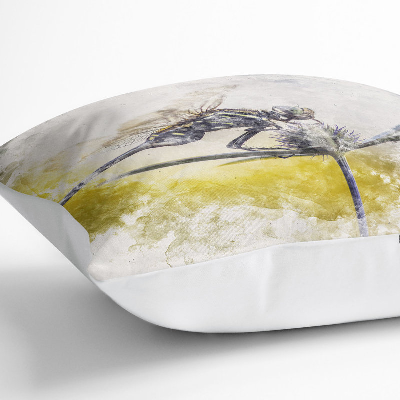 Square Throw Cushion, White, 40cm H x 40cm W x 15cm D