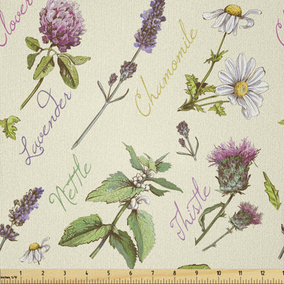 Dairo Composition of Wildflowers and Herb Fabric