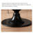 Walnut&Black Round Solid Wood Dining table-1584691828