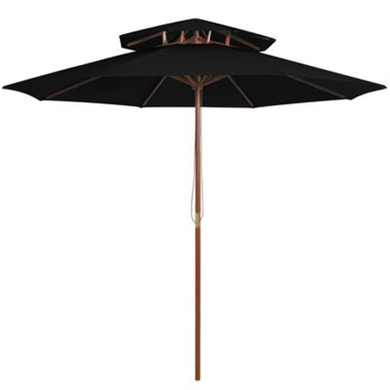 Troutville 270cm Market Parasol, Black