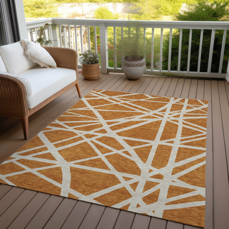 Tapis intérieur / extérieur lavable Zephina , 9 pi x 12 pi