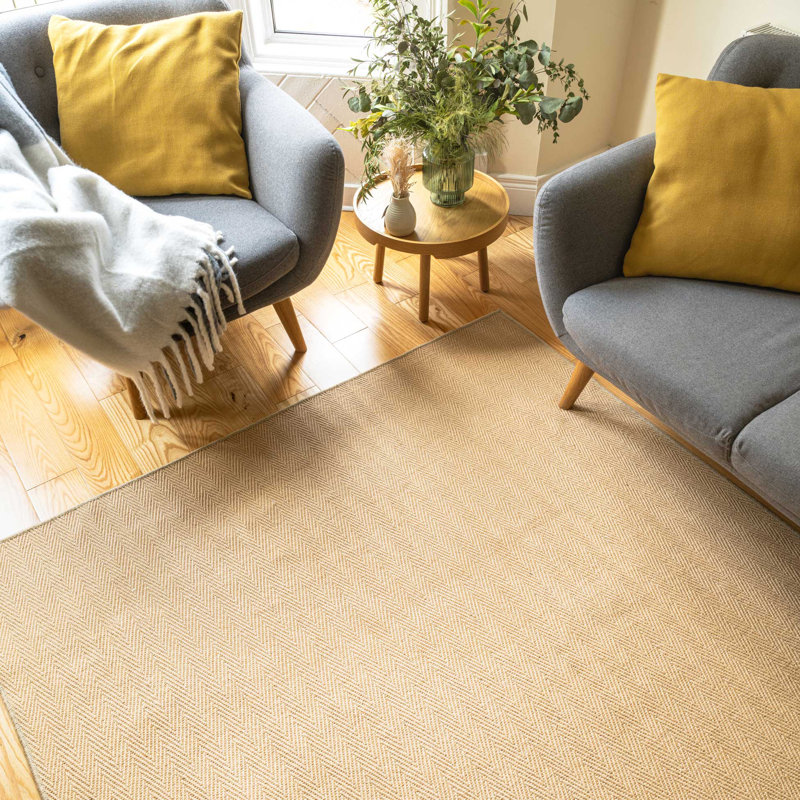 Handwoven Natural Jute Bordered Rug, Rectangle 160 x 230cm