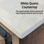 Double Bath Vanity with White Quartz Top and Faucet Set