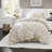 Cozy Ivory Bedding Sets, Microfiber Twin Set With Shabby Chic Style For All-season Use