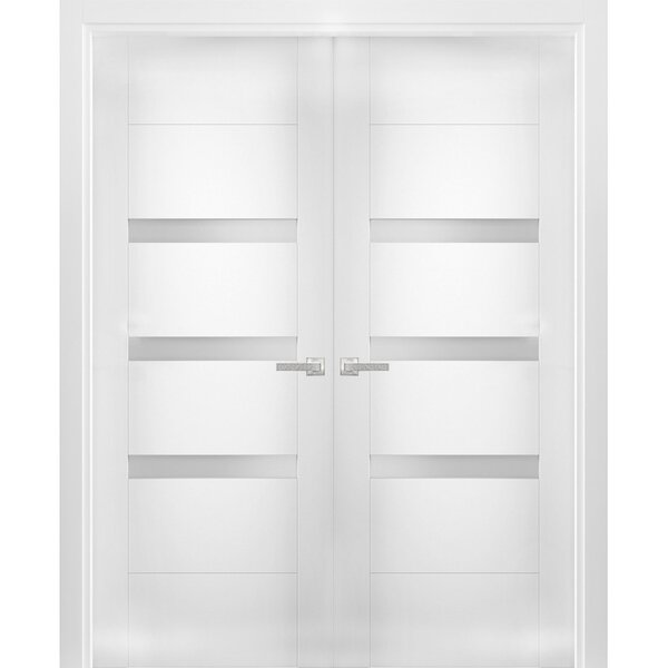 VDomDoors Sete Frosted Glass Standard White Doors | Wayfair