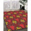 Rouge floral/Tapis décoratif jaune-1752176455