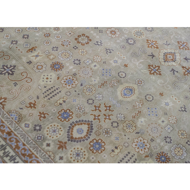 Cotton Oriental Area Rug in Camel/Rust