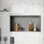 Pawela Shower Niche, Stainless Steel for Bathroom Organiser, 30 x 61cm Shower Shelf-1820130407