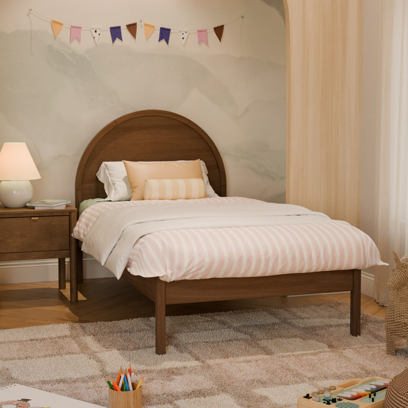 Bondi Twin Bed, Natural Walnut, Twin