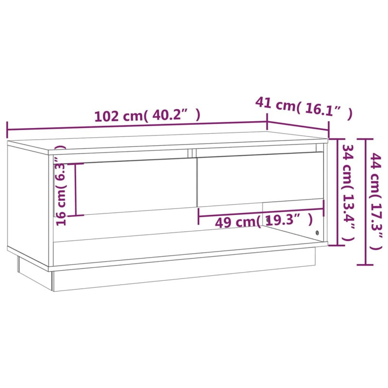 Gerius Unfinished TV Stand, Concrete Grey