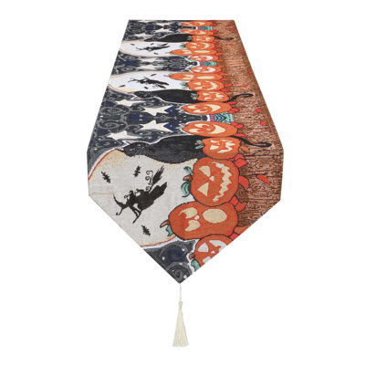Brenna Rectangle Halloween Polyester Table Runner