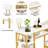 Modern 3-Piece Bar Table Set with PU Cushion Stools & 3-Tier Storage-1409353807