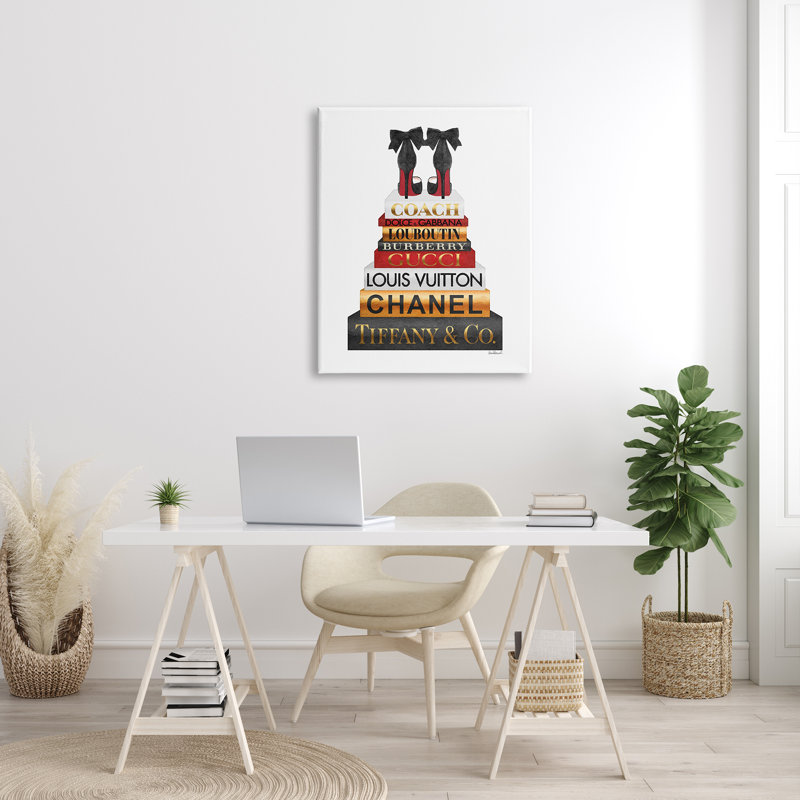 Art mural sur toile tendue surdimensionné Designer Heels On Deluxe par Amanda Greenwood, H 15 po x l 10 po x P 0,5 po