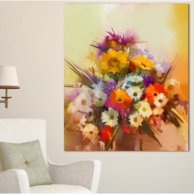 « bouquet-bouquet painté à la main », reproduction d’art sur toile tendue