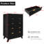 123 cm W Chest of 5 Drawers