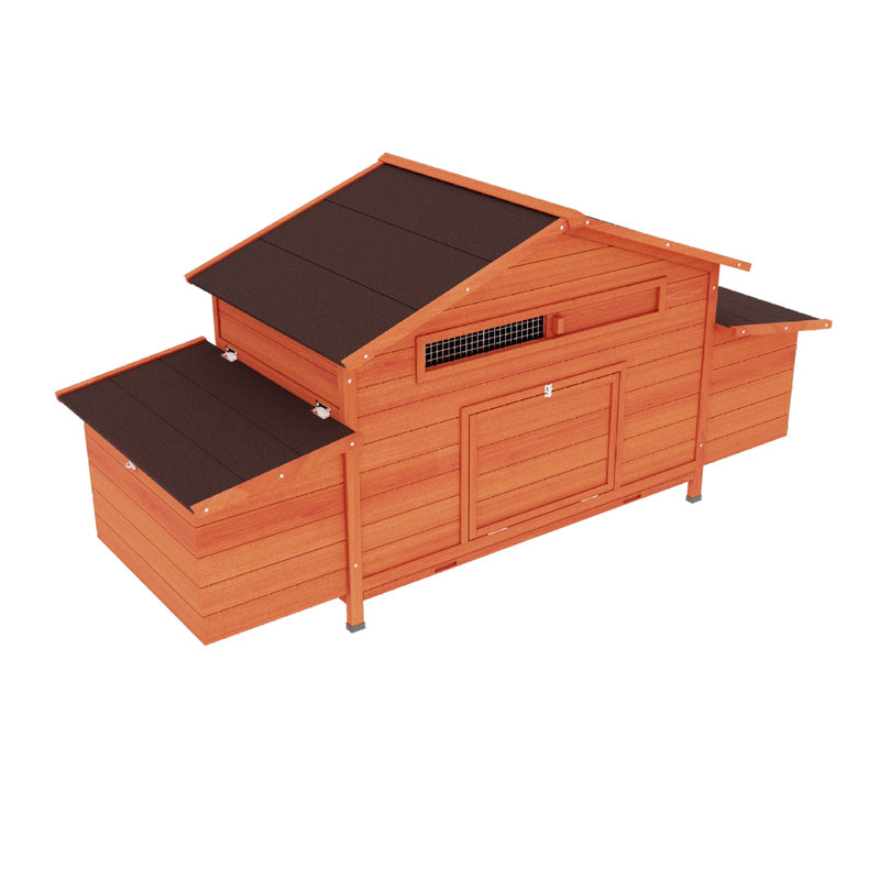 Large Wooden Chicken Coop With Nesting Boxes And Secure Predator Defence