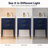 Deon Collection Single Bathroom Vanity with Porcelain Top-143281766-228218494