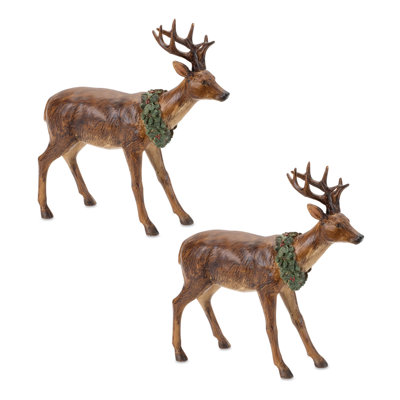Figurine de cerf d'hiver (ensemble de 2)