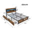 Metal Bed With Led And 2 Drawers Industrial Style-659730222
