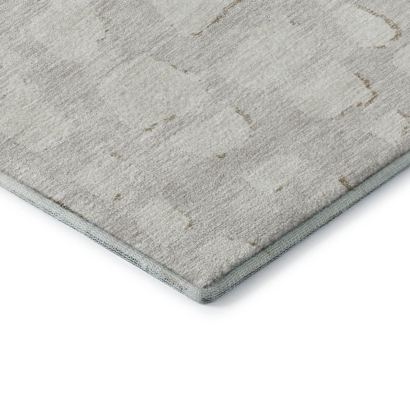 Premium Machine Washable Prisco Ivory Rug, Rectangle 1'8" x 2'6"