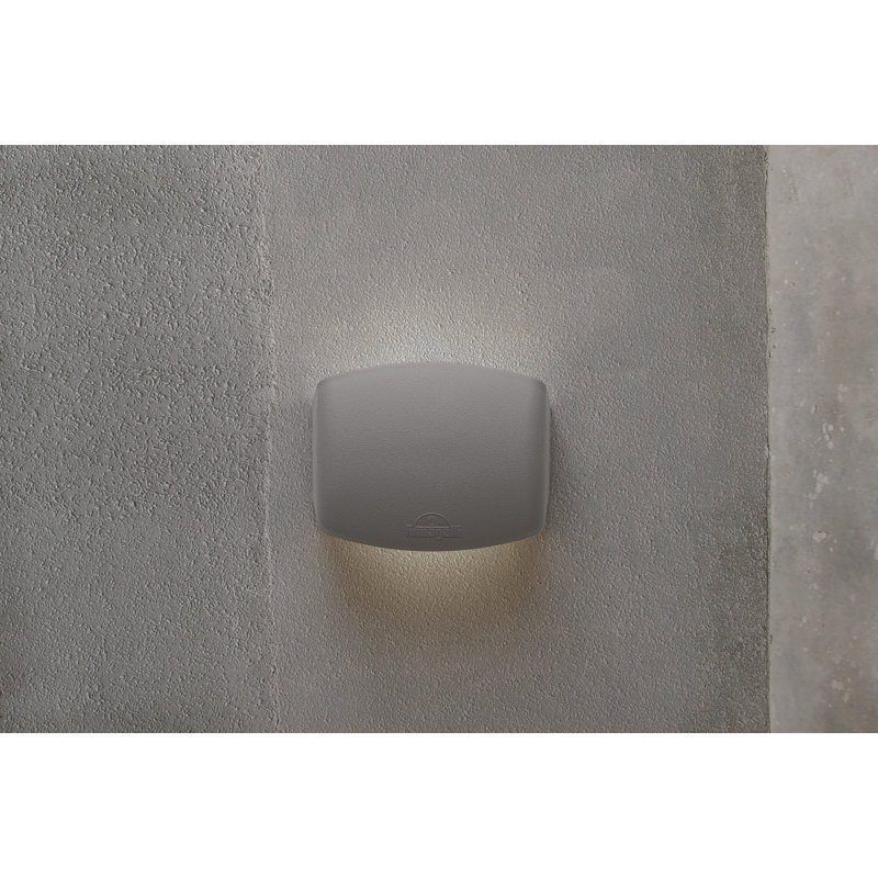 Abram Outdoor Flush Mount, Grey, 12cm H x 15.5cm W x 6cm D