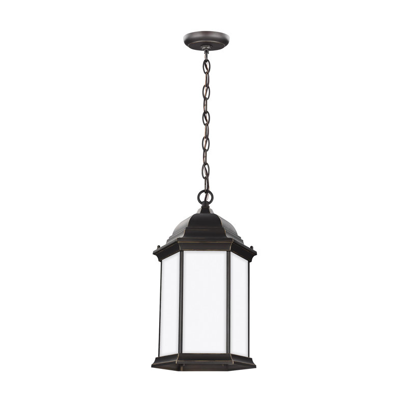 Sevier One Light Outdoor Pendant from Generation Lighting , Antique Bronze, No