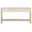 U_STYLE Table d'entrée de style campagnard 59,1 po avec 3 tiroirs (table basse incluse)-997435965